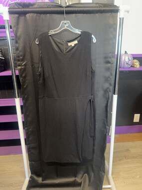 LOFT Plus Black Sleeveless Tie-Waist Sheath Dress Size 18
